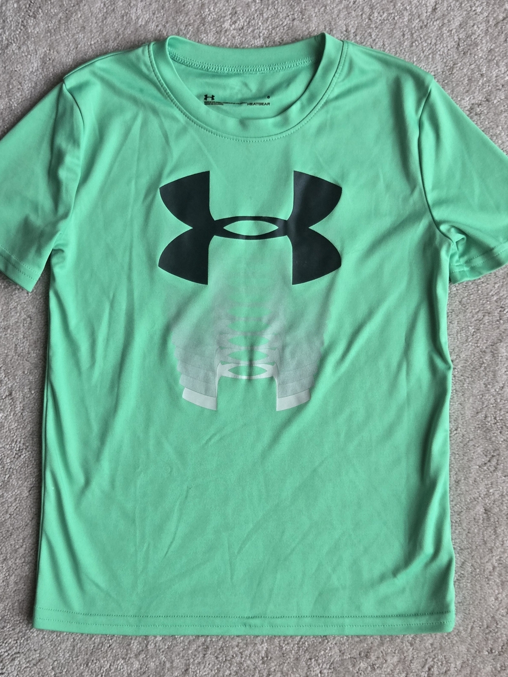 Under Armour Boys' Green HeatGear Logo Tee